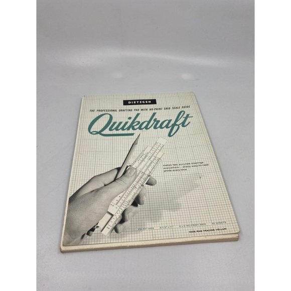 Vintage Dietzgen Quikdraft Vellum Drafting Pad Graph Paper - Picture 2 of 10